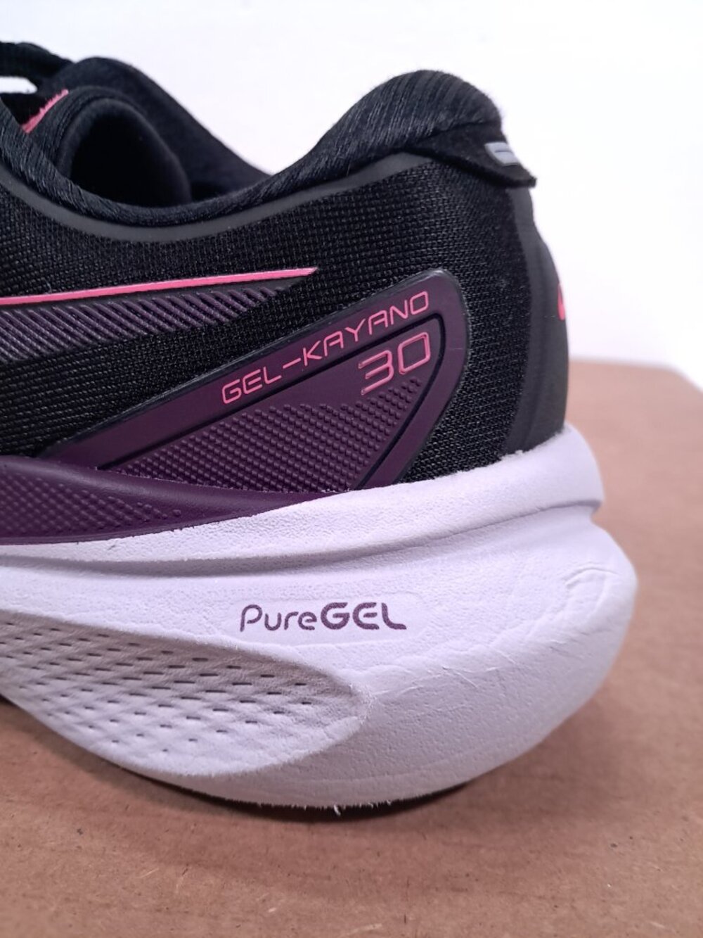 Asics Gel Kayano 30 Shoes Women 9 Black Pink Athletic Running Sneakers 1012B357 - Picture 15 of 16
